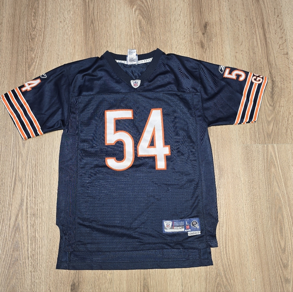 Reebok NFL Jersey Men's Large Navy Brian Urlacher 54 Chicago Bears